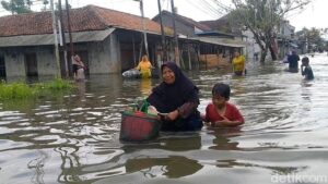 Banjir Pekalongan Meluas, Ketinggian Air Capai 1 Meter Rendam Ratusan Rumah Warga