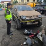Sopir Pajero Positif Narkoba Tabrak Lari 6 Motor dan Pagar Mapolda Jambi