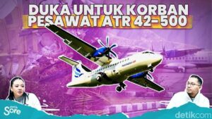 Pesawat ATR Jatuh di Pangkep, Evakuasi Korban Terkendala Cuaca Buruk