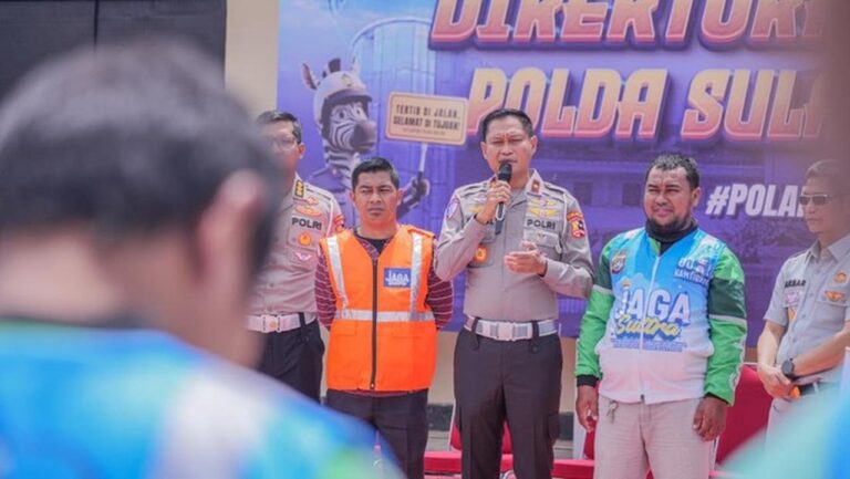 Dirgakkum Korlantas Polri Perkuat Kemitraan dengan Komunitas Ojol dan Relawan di Polda Sultra