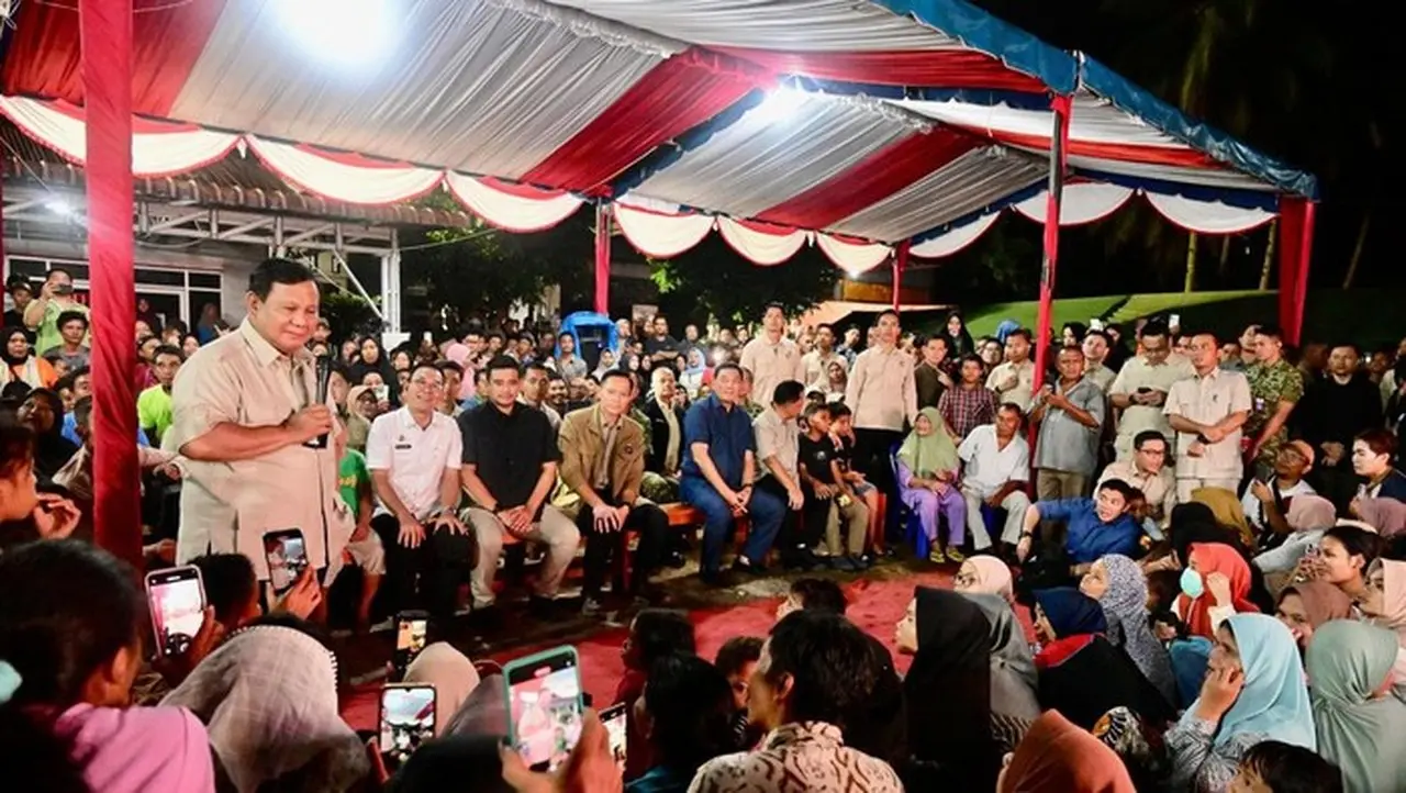 Presiden Prabowo Subianto Di Desa Batu Hela, Batang Toru, Kabupaten Tapanuli Selatan, Sumatra Utara. (foto: Rusman Biro Pers Sekretariat Presiden)