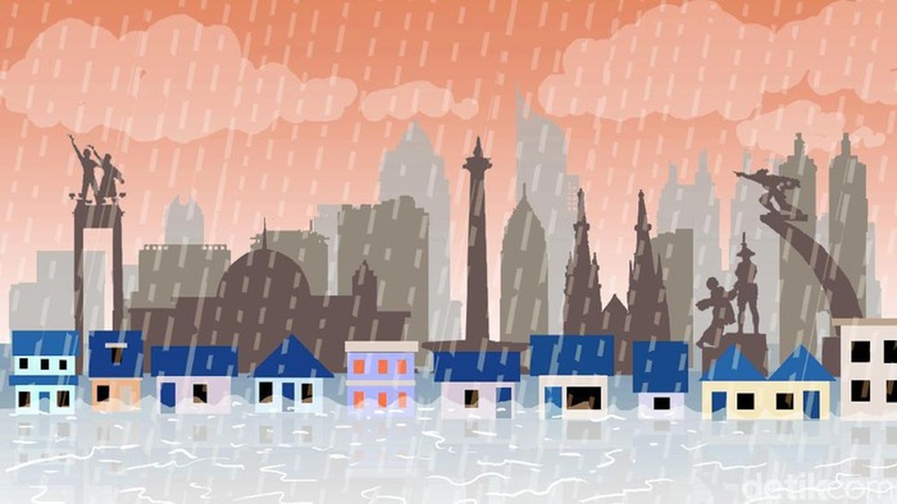 Banjir Jakarta Meluas Tengah Malam, 154 RT dan 20 Ruas Jalan Tergenang