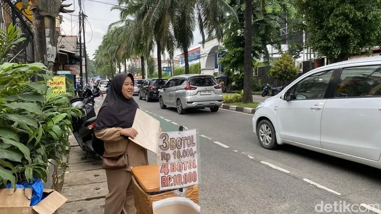 Pedagang Tikar Di Ragunan (foto: Devi P/detikcom)