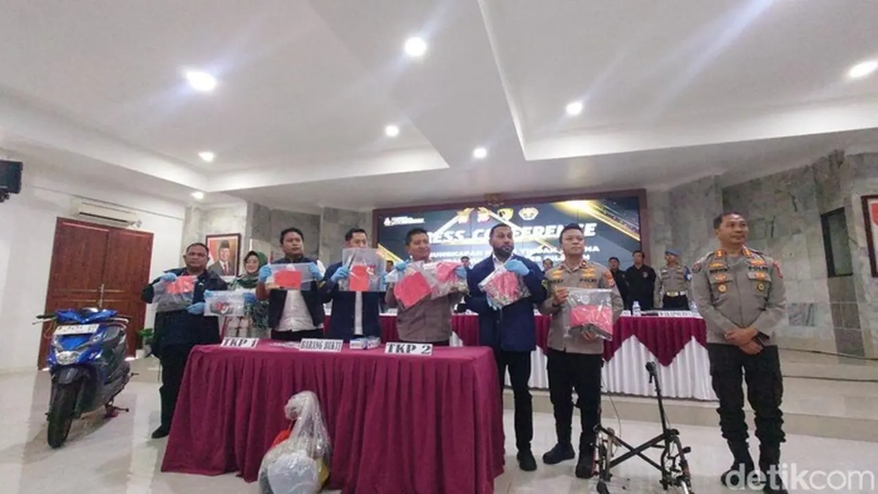 Konferensi Pers Kasus Pembunuhan Anak Politikus Pks Cilegon. (m Iqbal/detikcom)