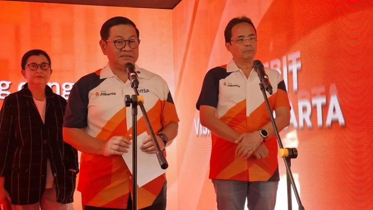 Gubernur Dki Jakarta Pramono Anung Meluncurkan Kartu Debit Visa Bank Jakarta (brigitta/detikcom)
