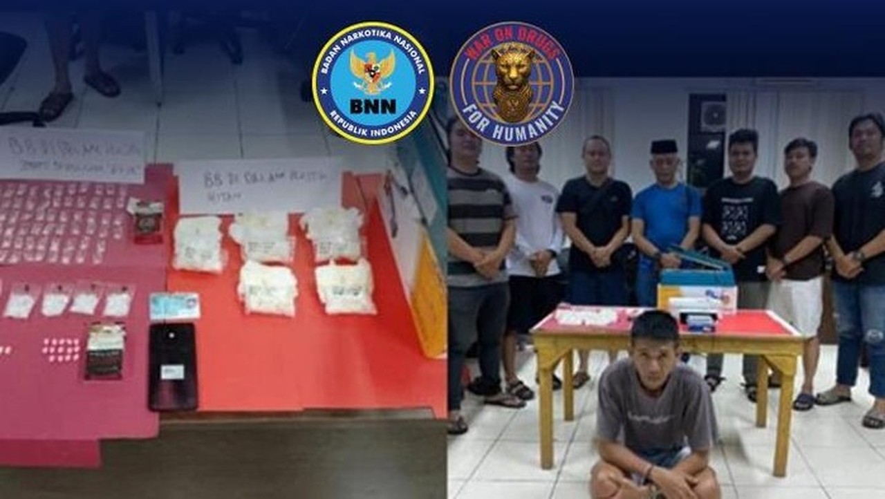 BNN Amankan Pengedar Narkoba di Bangka Belitung, Sita Ratusan Gram Sabu dan Puluhan Butir Ekstasi