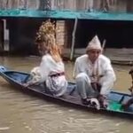Resepsi Pernikahan di PALI Tetap Meriah Meski Digelar di Tengah Banjir Luapan Sungai Lematang