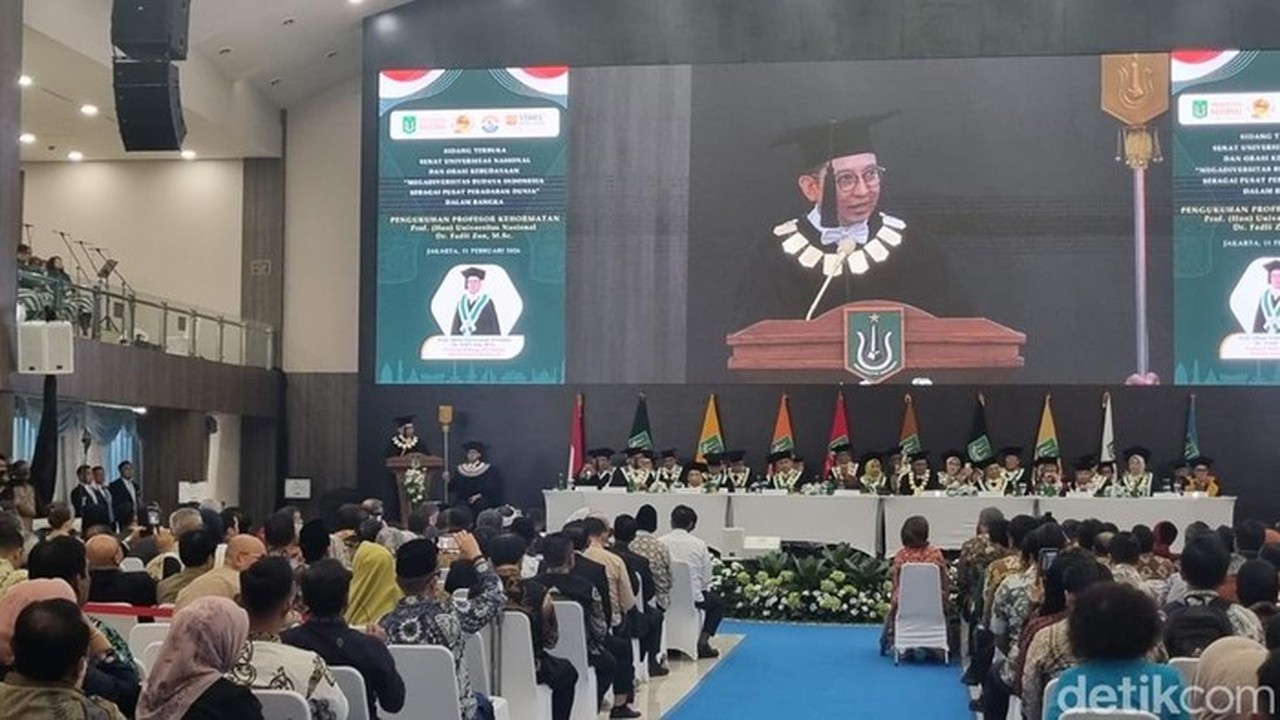 Fadli Zon Dikukuhkan Jadi Profesor Kehormatan, Dorong Indonesia Jadi Pusat Peradaban Dunia