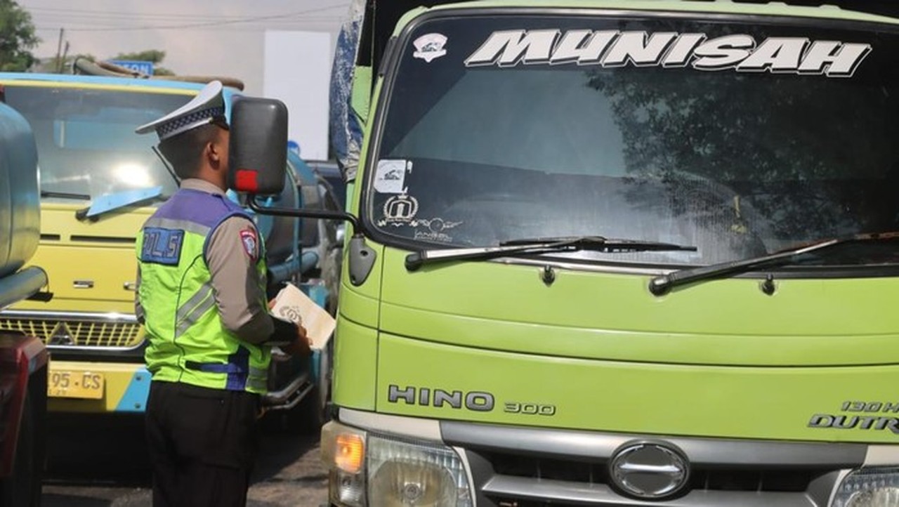 Polresta Serang Tindak Truk ODOL Pasir dalam Operasi Keselamatan Maung 2026