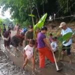 Aksi Protes Warga Lebak: Pohon Pisang dan Padi Tumbuh di Jalan Rusak