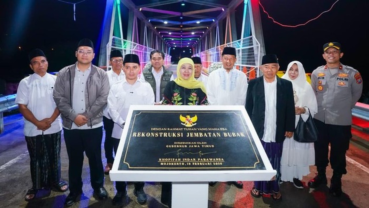 Khofifah Resmikan Jembatan Bubak Mojokerto, Akses Ekonomi Warga Gondang Kembali Terbuka