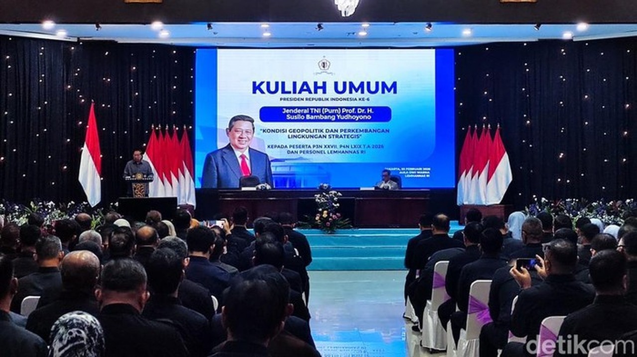 SBY Berbagi Pengalaman Geopolitik di Lemhannas dalam Kuliah Umum Tertutup