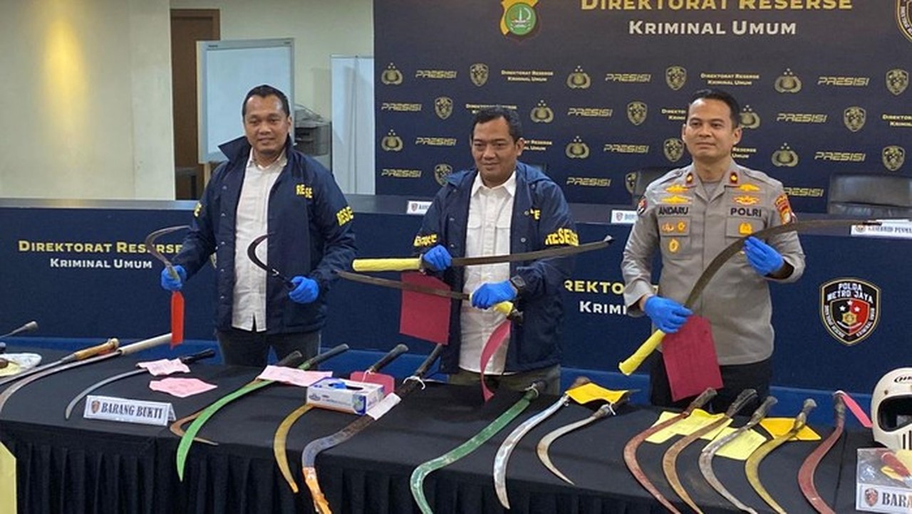 Operasi Pekat Jaya: 105 Pelaku Tawuran Dicokok di Jakarta, 56 Senjata Tajam Disita