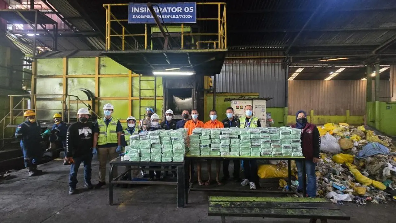 Bareskrim Polri Musnahkan 325 Kg Sabu Jaringan Internasional