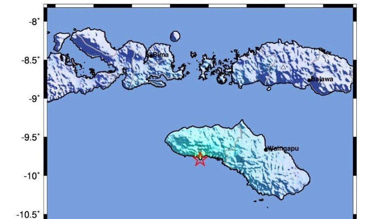 BMKG: Gempa M5 Guncang Wanokaka, Sumba Barat — Tidak Berpotensi Tsunami