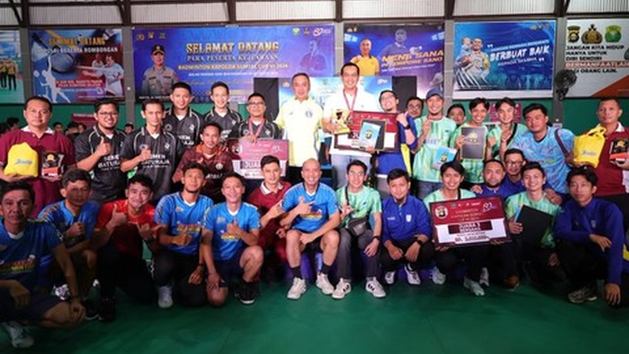 Kapolda Sumsel Cup VI Diikuti 1.078 Peserta, Tutup Dengan Nonton Bareng Final Ganda Putra