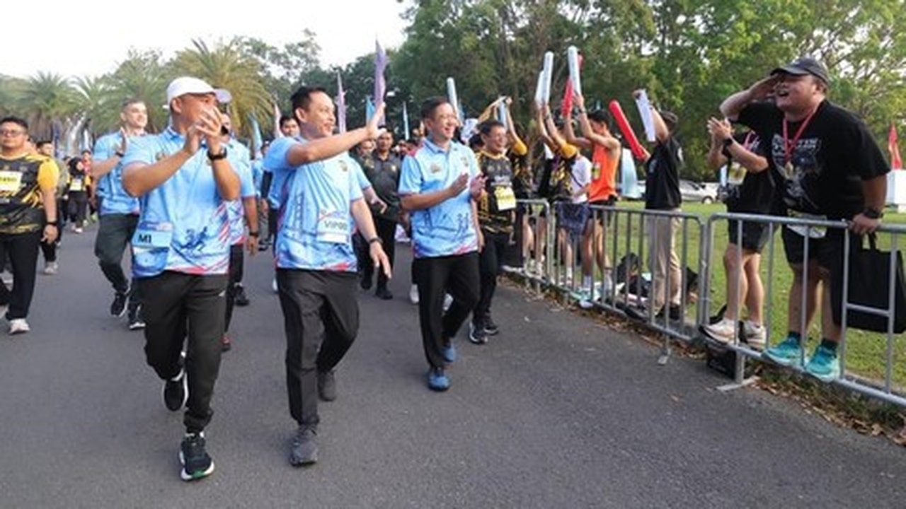 Kapolda Sumsel dan Forkopimda Hadiri Sumsel Bhayangkara Run di Jakabaring