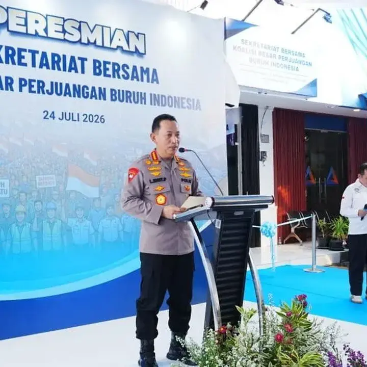 Kapolri Resmikan Kantor Bersama KBPBI, Sebut Momen Bersejarah Persatuan Buruh