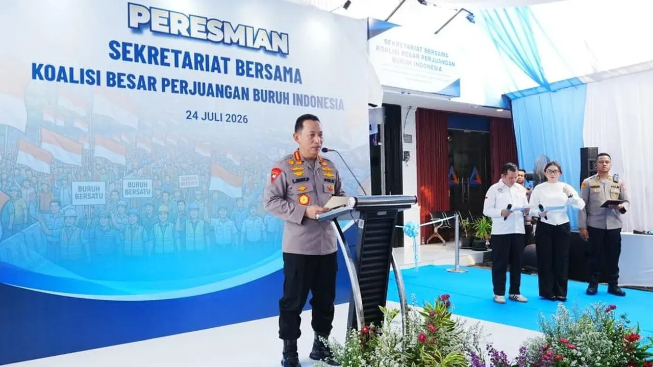 Kapolri Resmikan Kantor Bersama KBPBI, Sebut Momen Bersejarah Persatuan Buruh
