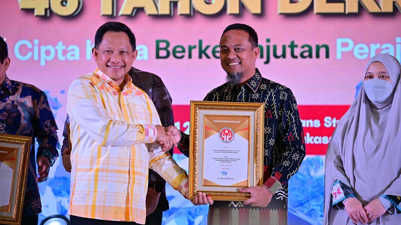 Mendagri Puji Sulsel Sebagai Tuan Rumah Syukuran Dekranas ke-46