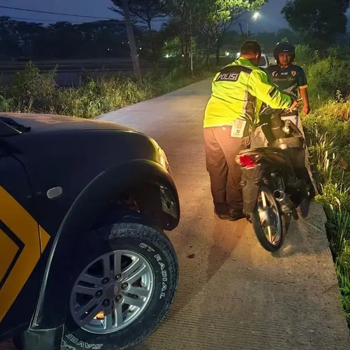 Polsek Bubarkan Balap Liar di Klapanunggal, Satu Motor Diamankan