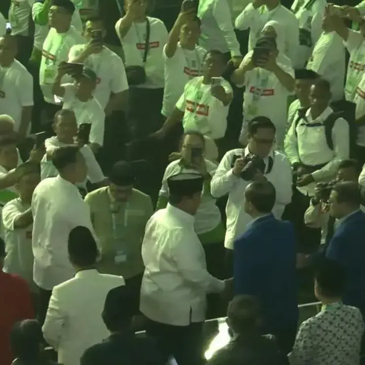 Prabowo dan Gibran Hadiri Harlah PKB ke-28, Kader Kenakan Kaos ‘Prabowonomics’