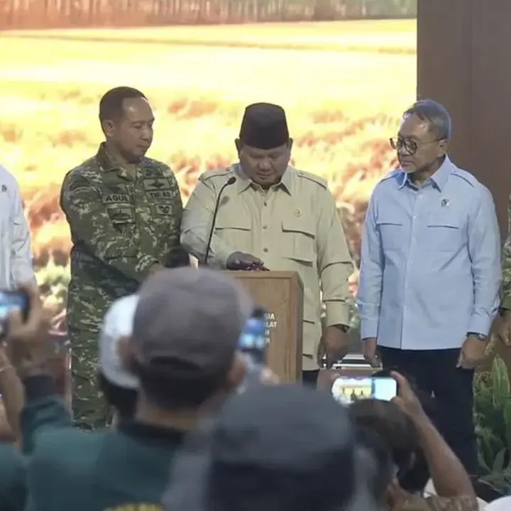 Prabowo Resmikan Panen Raya Serentak TNI dari Lanud Abdulrachman Saleh