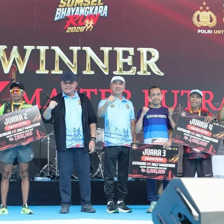 Ribuan Pelari di Sumsel Bhayangkara Run 2026 Dongkrak Omzet UMKM dan Pariwisata Olahraga