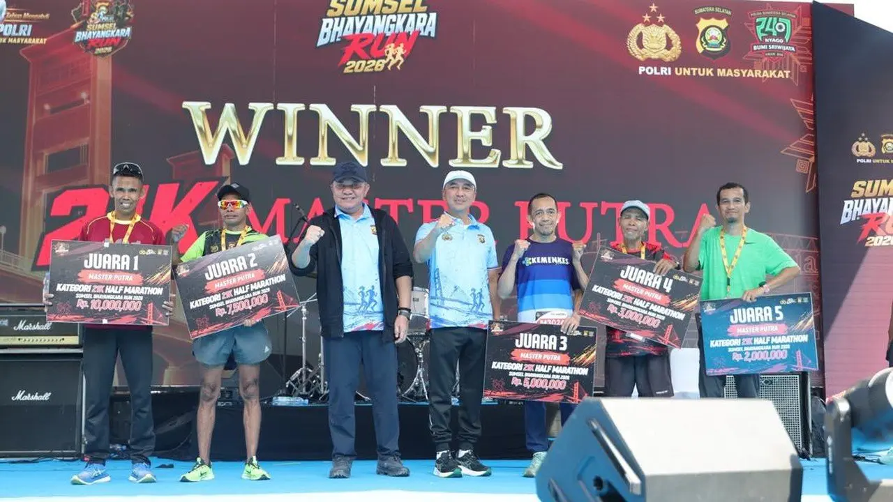 Ribuan Pelari di Sumsel Bhayangkara Run 2026 Dongkrak Omzet UMKM dan Pariwisata Olahraga