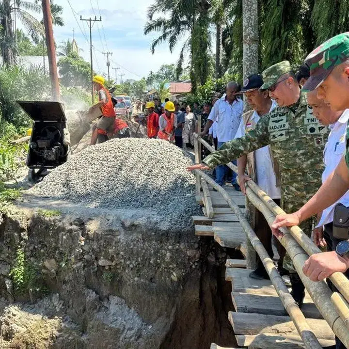 Satgas PRR Awasi Pembangunan Jembatan Permanen Pasca-Longsor di Simalungun