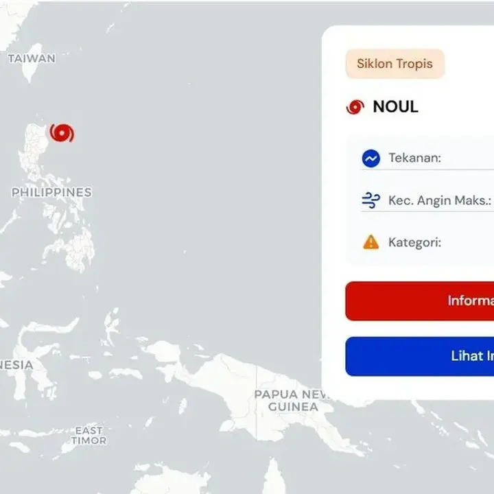 Siklon NOUL Terdeteksi, Waspadai Cuaca Ekstrem di Kepri dan Kaltara