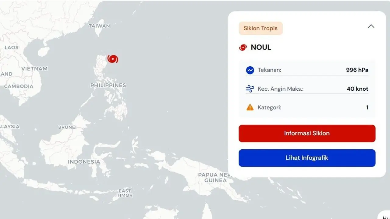 Siklon NOUL Terdeteksi, Waspadai Cuaca Ekstrem di Kepri dan Kaltara