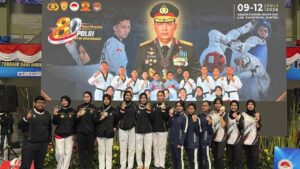 Tujuh Polwan Polda Riau Sabet 7 Medali di Kejurnas Taekwondo Kapolri Cup 2026