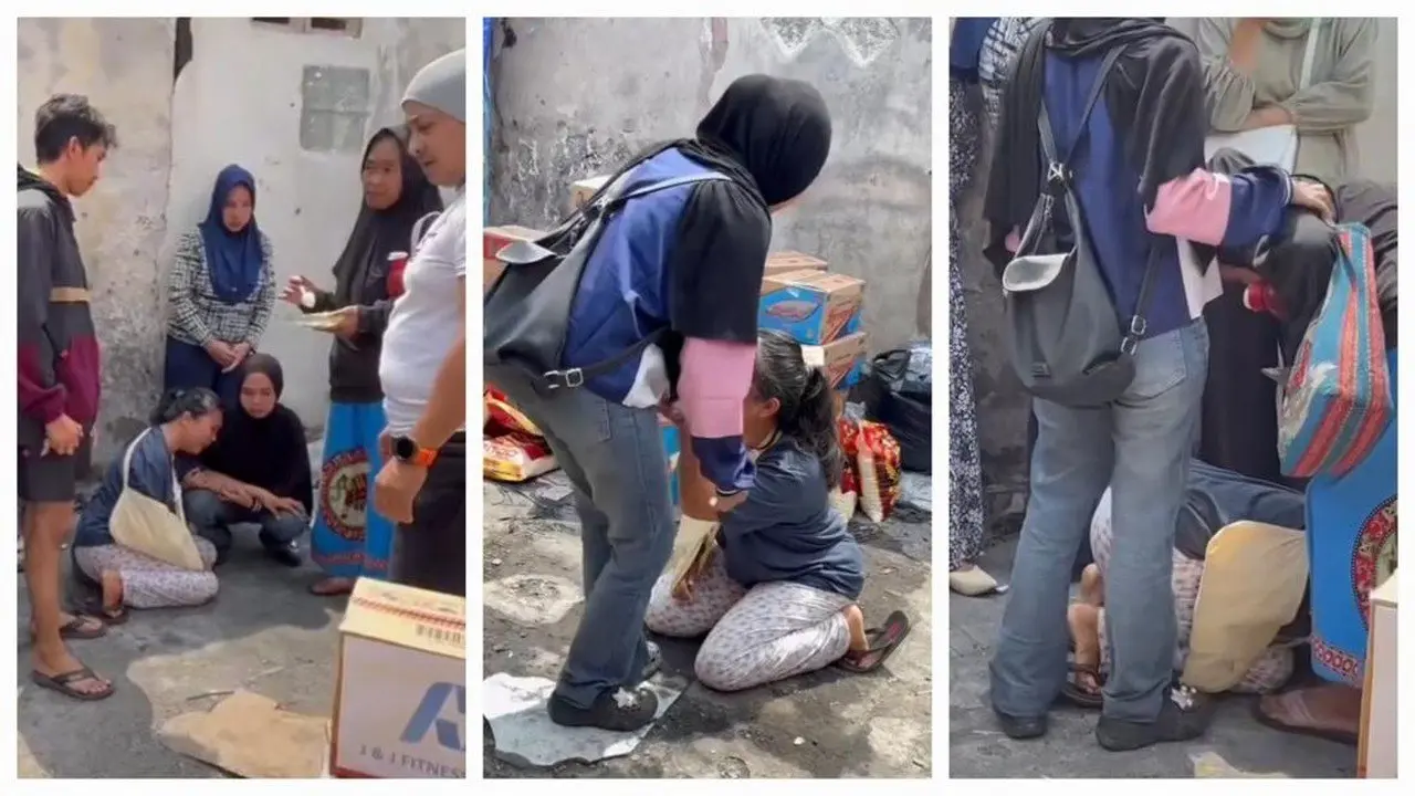 Wanita Ini Sujud Minta Maaf Setelah Suami Bakar 10 Rumah di Lubuklinggau